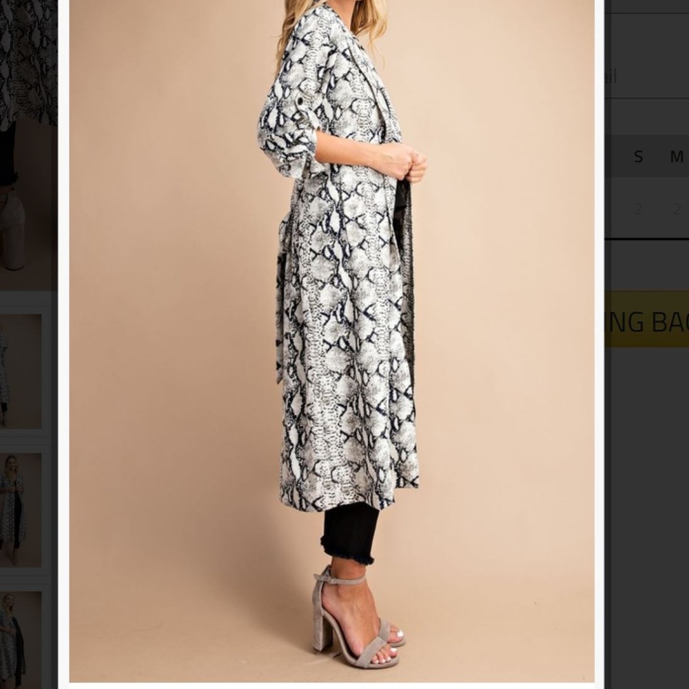 LAST ONE!  NWT SABRINA Lightweight Trench Coat, L - Picture 3 of 7